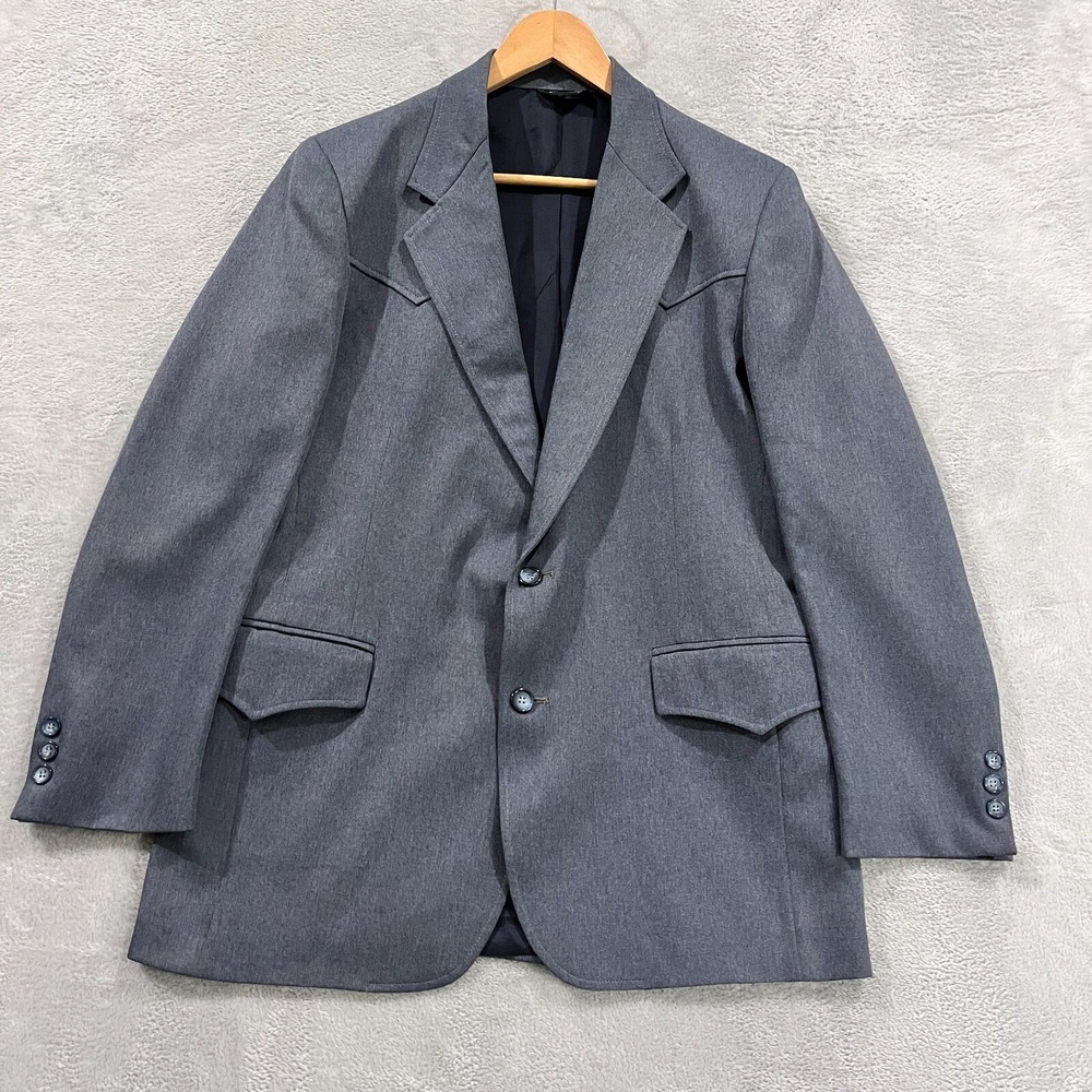 VTG PANHANDLE Jacket Men's 38R Slim Western‎ Sport Coat Dacroy Poly USA Made